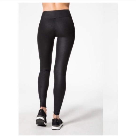 ALO YOGA - AIRBRUSH LEGGINGS - BLACK GLOSSY - XXS - Picture 4 of 4